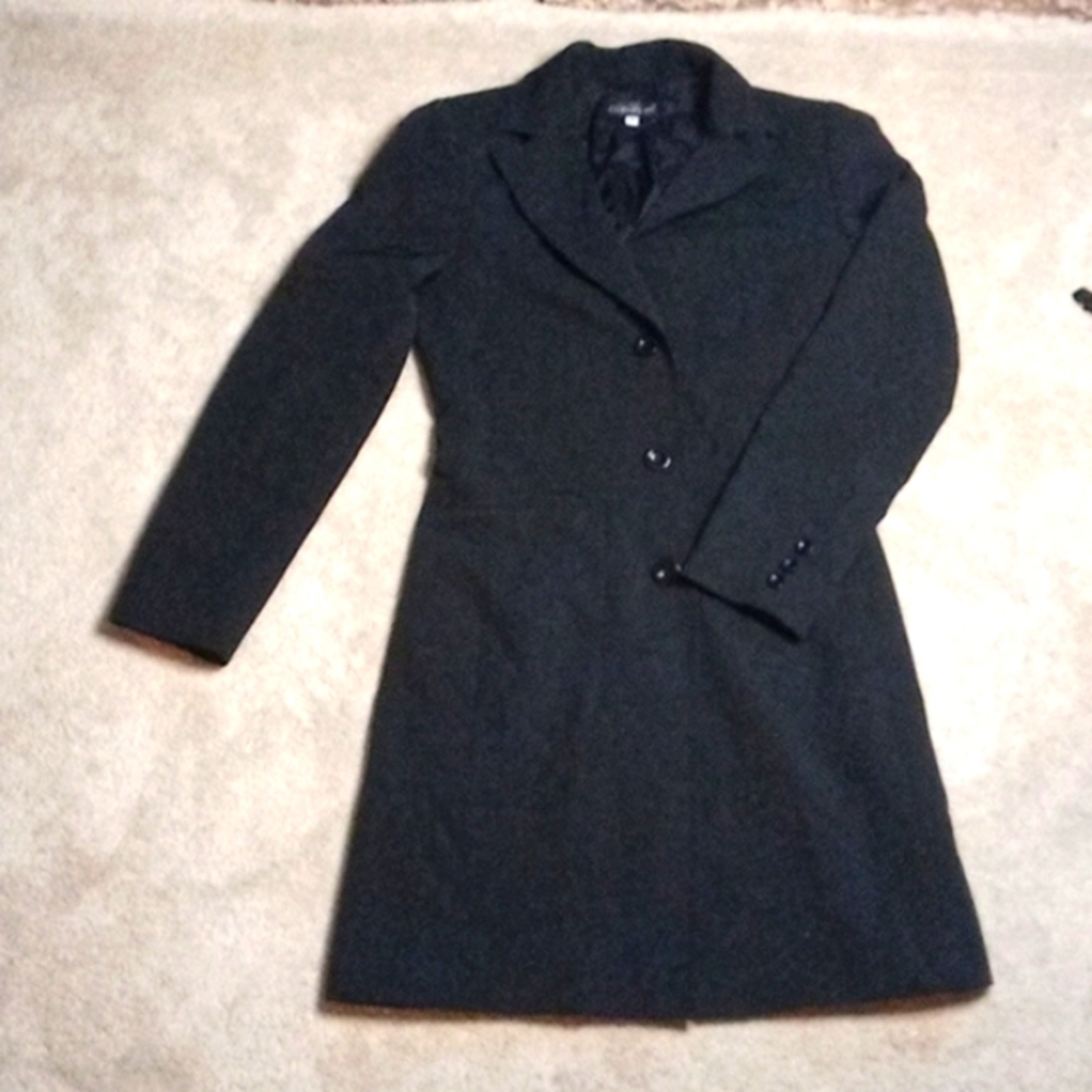 Bebe Dress Trench Blazer, Size: 2, Color: Black